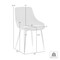 Armen Living Heidi Gray Velvet Dining Accent Chair with Chrome Metal Legs LCHESICHRGR - alternate 3